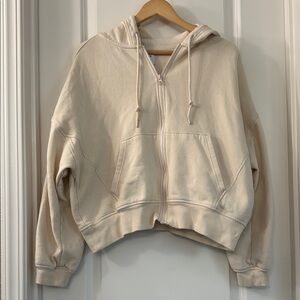 Old Navy cream cropped Hoodie